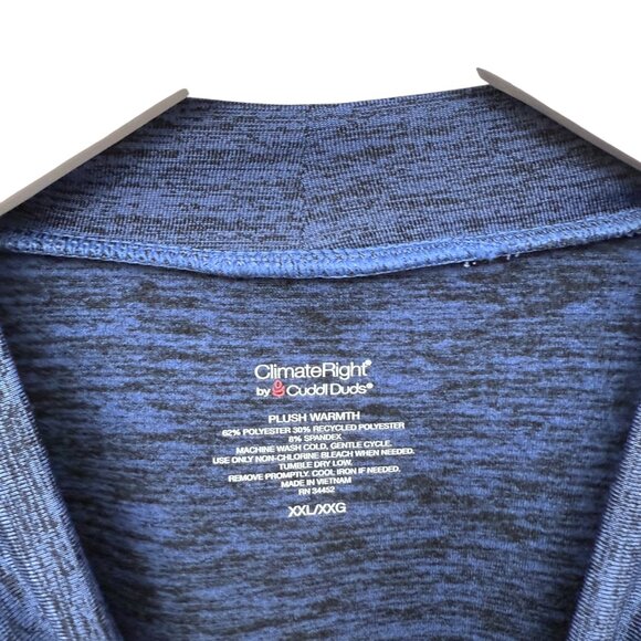 CUDDL DUDS Climate Right Top XXL Blue Mock Neck Fleece Lined Performance Womens - Picture 5 of 9